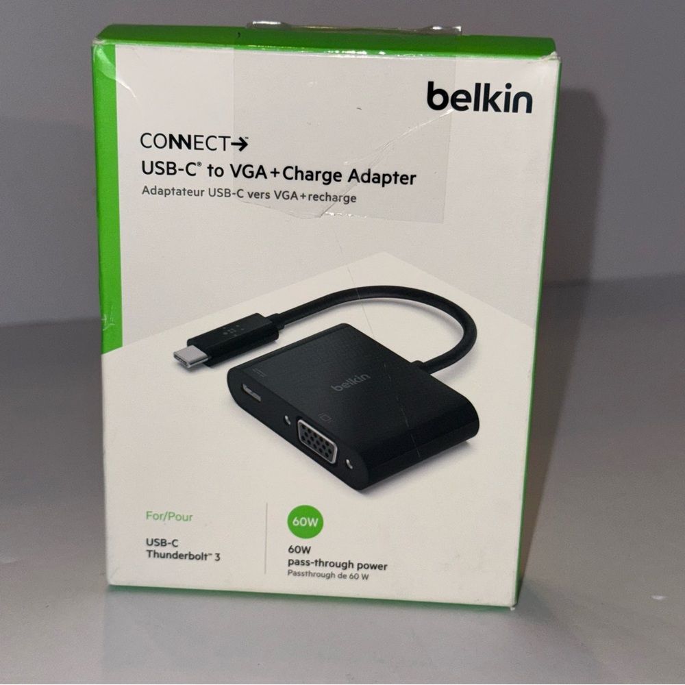 Belkin USB-C to VGA + Charge Adapter NEW IN BOX